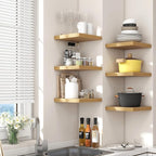 Square Floating Shelves for Wall 8"W x 8"D x 1.2"H, Small Engineered Wood Wall - Image 2