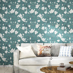Laatse Blue and White Wallpaper Peel and Stick Vintage Floral Contact Paper - Image 4