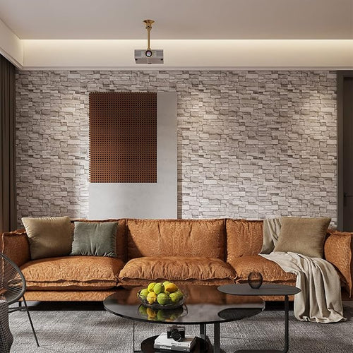 10PCS 3D Wall Panels Peel and Stick 3D Brick Wallpaper Peel and Stick Faux - Image 2