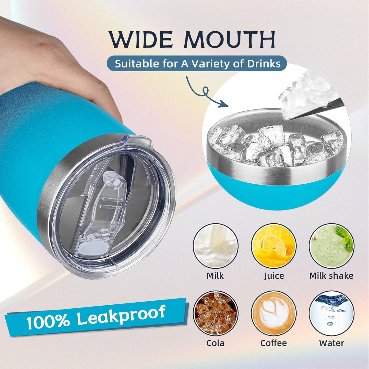 MEZMUT 20oz Coffee Tumbler with Lid and Straw Double Wall Vacuum Insulated Cup Stainless Steel Travel Mugs Insulated for Hot and Cold Leakproof Powder Coated Tumbler for Indoor and Outdoor