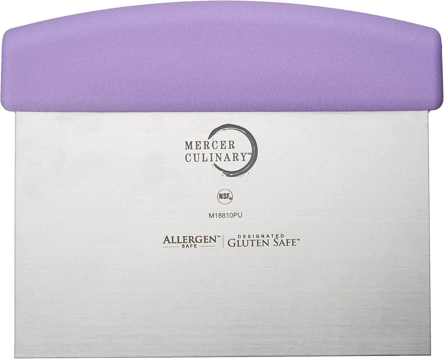 Mercer Culinary Millennia Bench Scraper, 6-Inch x 3-Inch Blade, with Purple Handle,