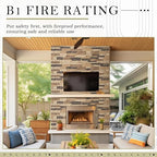 2 Pack Faux Stone Panels Interior 45.6''l x 11.8''h x 0.98''d Faux Siding - Image 3