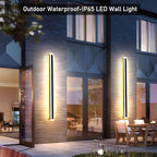 2Pack 23.6inch Long Outdoor Modern LED Wall Light, 18W Waterproof IP65 Warm - Image 2