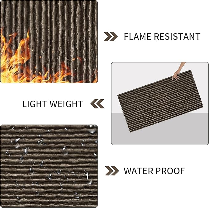 3D Faux Stone Wall Panels, Lightweight & Waterproof Accent Marble Flowing Stone - Image 3
