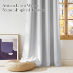 NICETOWN Room Darkening Greyish White Curtains 84 inches Long - Image 3