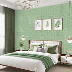 TANONE Contact Paper Peel and Stick, Grasscloth Green Wallpaper Self Adhesive - Image 7