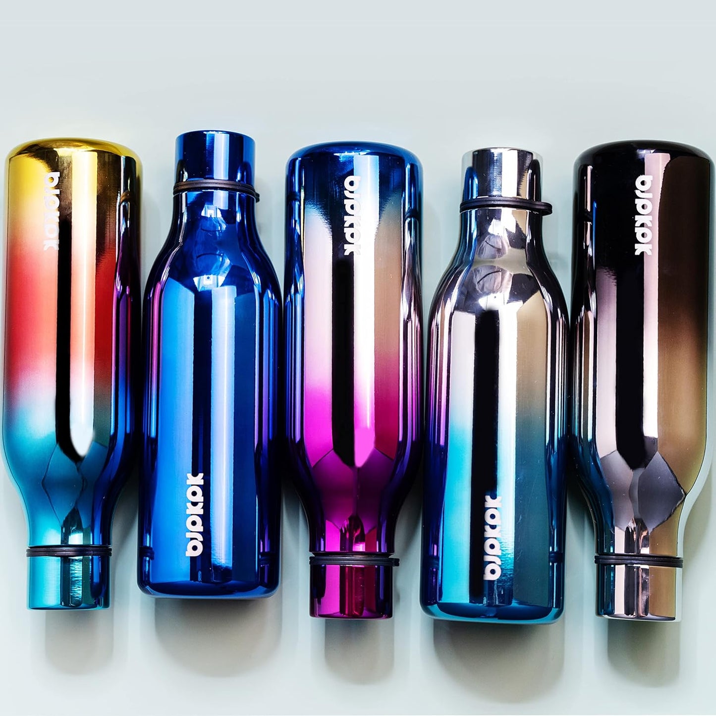 BJPKPK Insulated Water Bottles, 18 oz Stainless Steel Metal Water Bottle with Strap, BPA Free Leak Proof Thermos, Mugs, Flasks, Reusable Water Bottle for Sports & Travel, Silver Miner