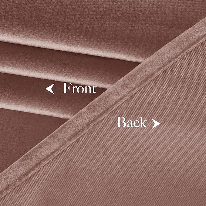 NICETOWN Dusty Pink Velvet Curtains 90 inches Long 2 Panels Set, Thermal - Image 8