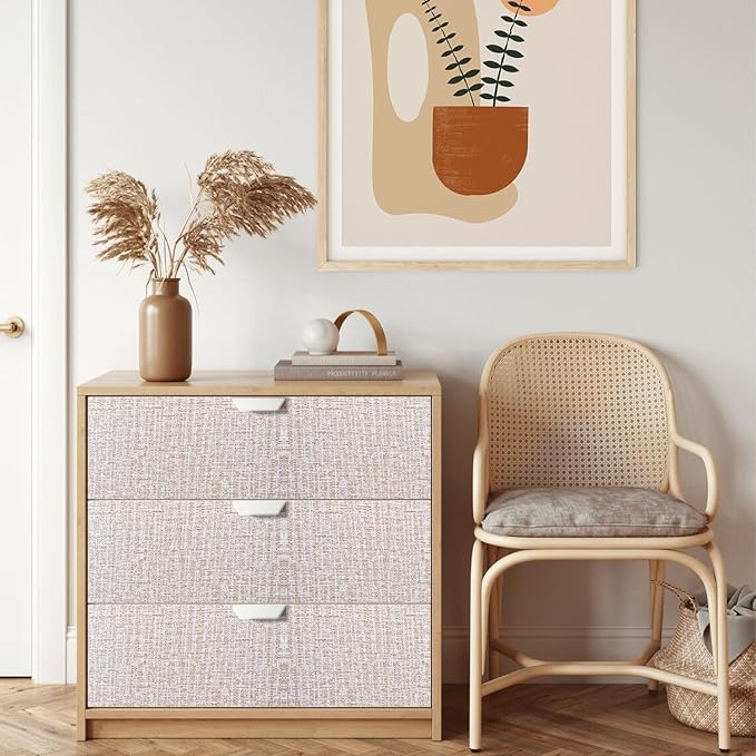 Yancorp 24"x197" Textured Fabric Peel and Stick Wallpaper - Image 3