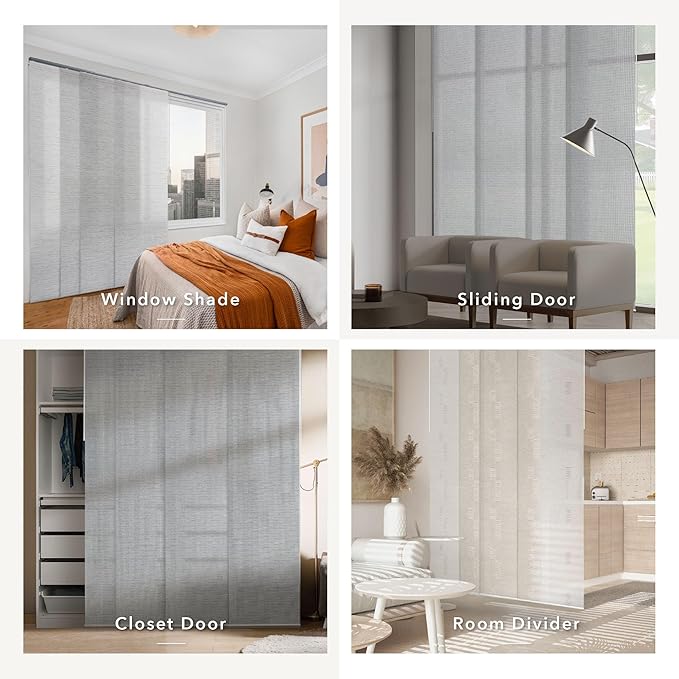 GoDear Design Adjustable Sliding Closet Door Blinds 45.8"- 86" W x 96" H - Image 5