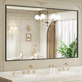 LOAAO Black Bathroom Mirror 60"X40" by LOAAO