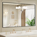 LOAAO Black Bathroom Mirror 72"X40" by LOAAO