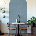 JiffDiff Grasscloth Wallpaper Peel and Stick 1181" x 17.3" Blue Cream - Image 5
