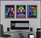 3Pcs Cool Gaming Wall Art Retro Video Gamer watercolor Posters Pictures - Image 5