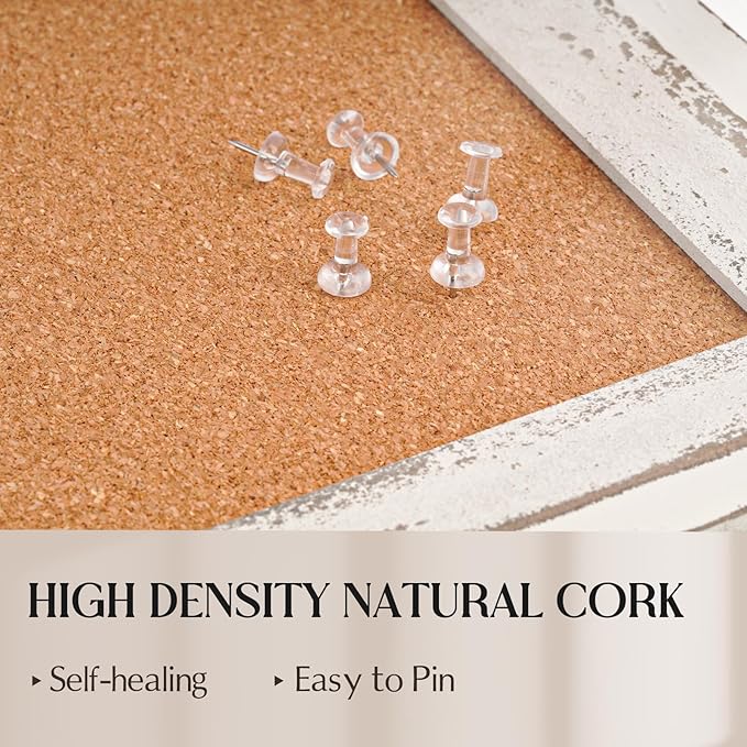 Cork Board Bulletin Board, Hanging Vision Board, Pin Board - Image 3