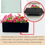 LaLaGreen Wall Planters for Outdoor Black Self Watering System Hanging Plant - Image 5