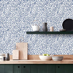 Jeweluck Blue Polka Dot Peel and Stick Wallpaper Blue and White Contact Paper - Image 2