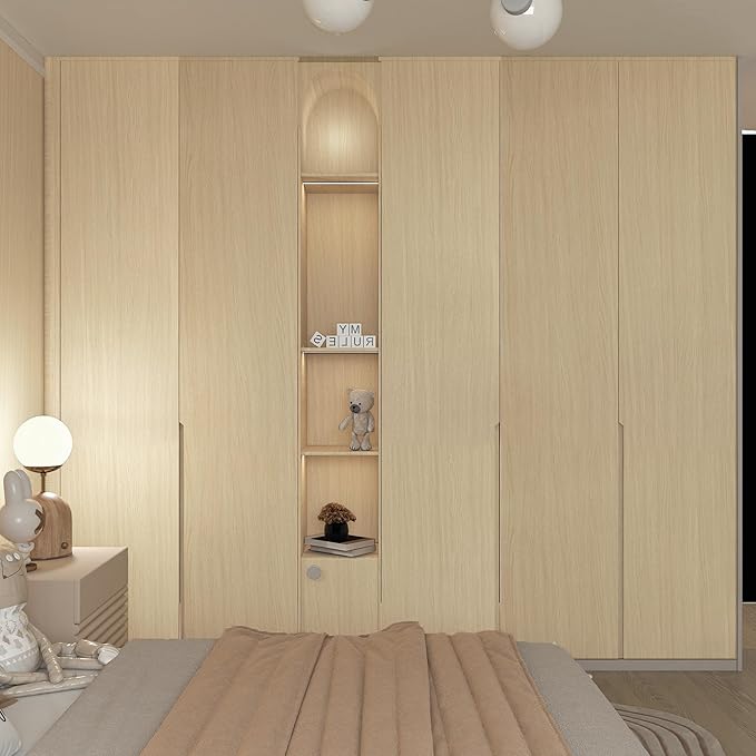 BOMENG Large White Oak Wood Wallpaper Light Oak Contact Paper Peel and Stick - Image 2