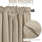 100% Blackout Shield Linen Blackout Curtains - Image 5