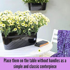 LaLaGreen Wall Planter Black Oval Metal Wall Hanging Decor Flower Plant Holder - Image 8