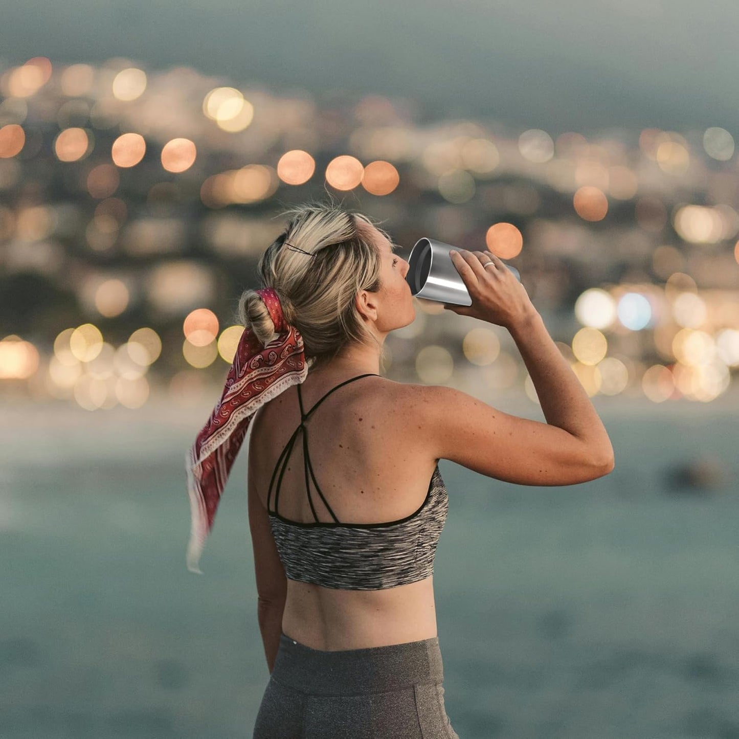 20 oz Tumbler Coffee Tavel Tumblers Bulk with Lid Stainless Steel Double Wall Vacuum Insulated Mug Powder Coated Cups fit Car Cupholder for Hot and Cold - Stainless Steel, 12Pack