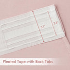 MIULEE Baby Pink Back Tab Blackout Curtains 72 Inch Length 2 Panels Set - Image 4