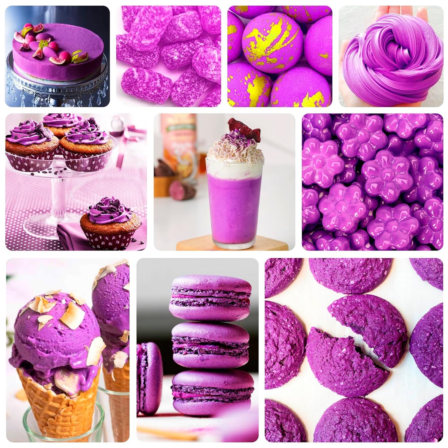 Food Coloring - Vibrant Liquid Icing Food Coloring Set for Baking, Cake Decorating, Easter Egg, Airbrush - Tasteless Food Color Dye for Fondant, Slime, DIY Crafts - 5.5 Fl.oz / 160ml Each (Violet)