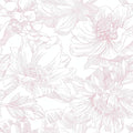 Ismoon Large Floral Peel and Stick Wallpaper Boho White/Pink Contact Paper by Ismoon