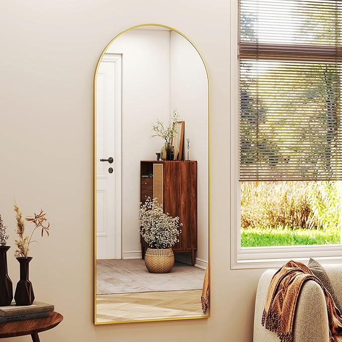 XRAMFY 56" x21 Arched Full Length Mirror Floor Mirrors - Image 3