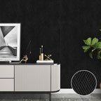 Decotalk Black Textured Geometric Peel and Stick Wallpaper - Image 2