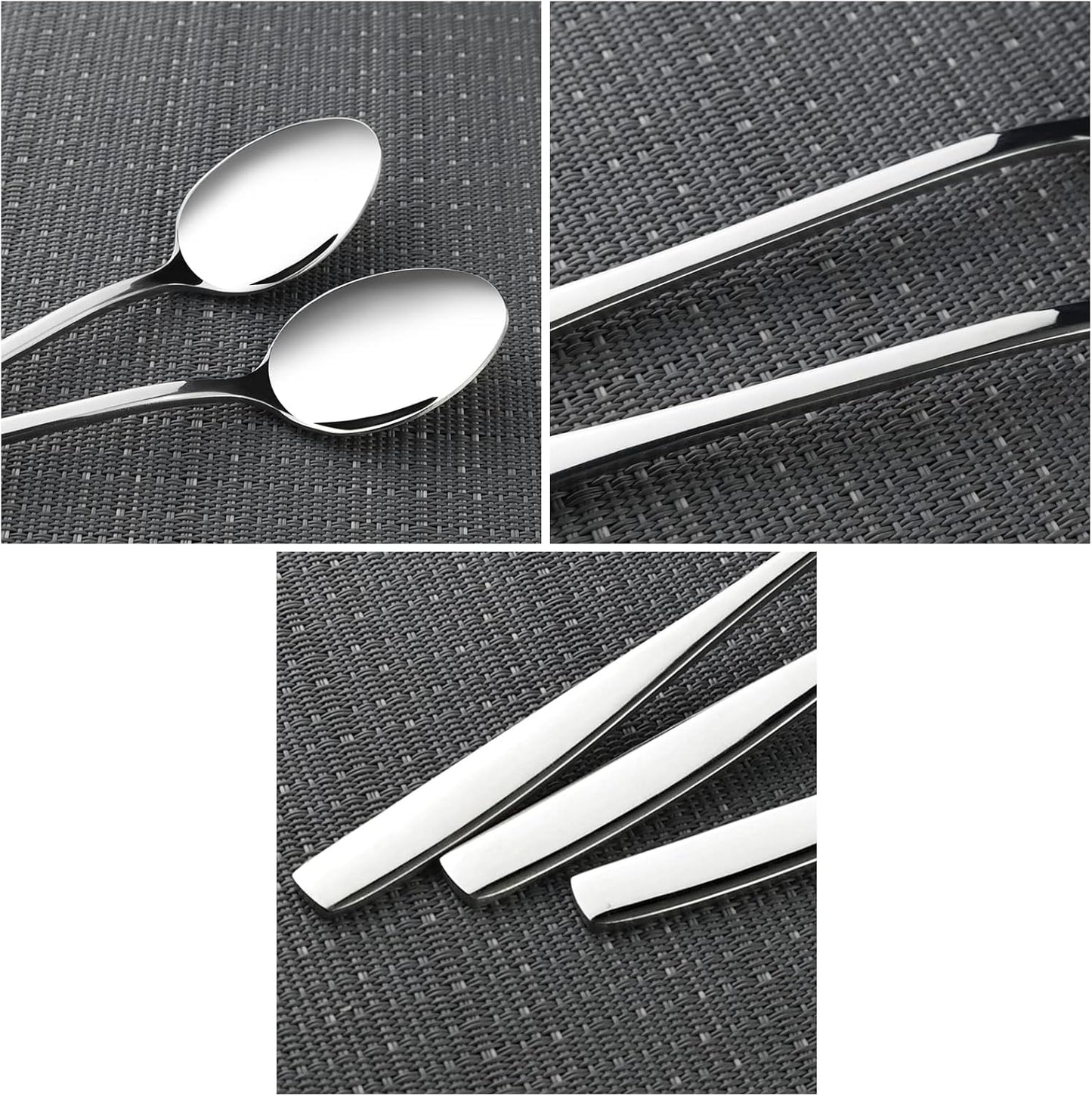 Stainless Steel Long Handle Iced Cream Tea Spoon, Set of 12