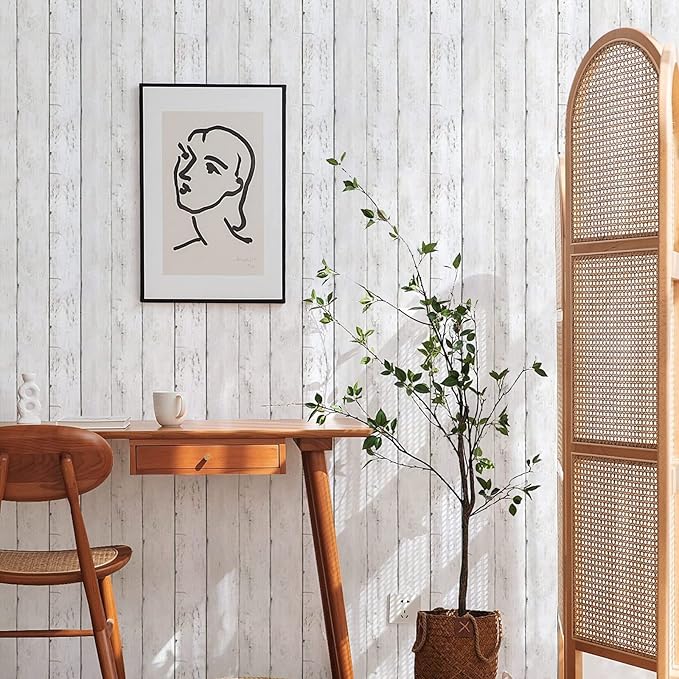 Decoroom Shiplap Peel and Stick Wallpaper 17.71" X 118" - Image 5