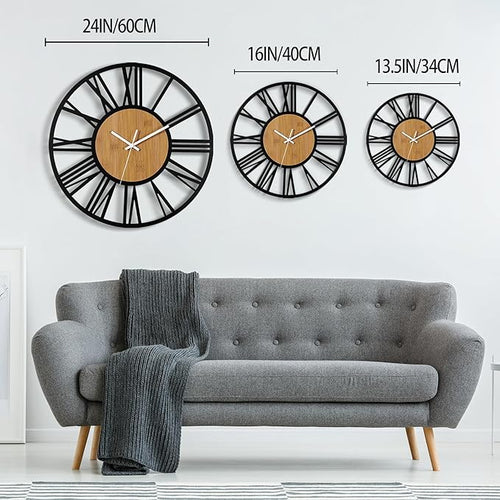 1st owned Wall Clocks for Living Room Decor, Round Silent Non Ticking, Modern - Image 2