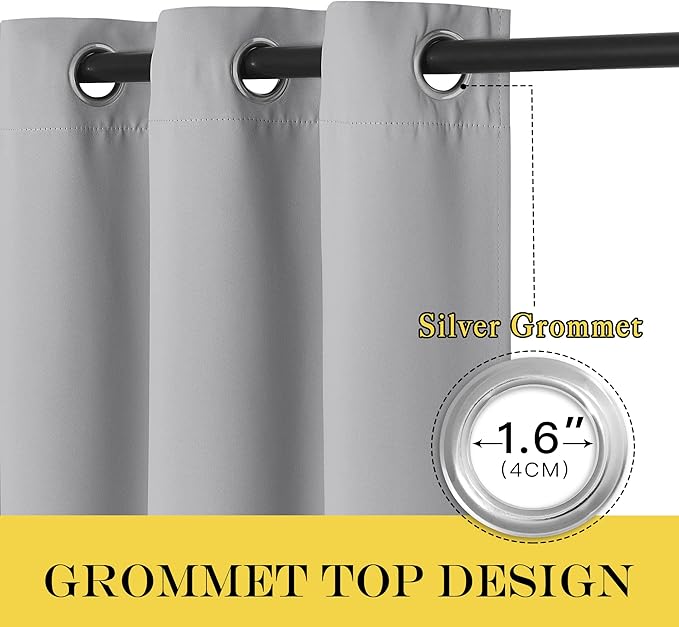 NICETOWN Blackout Drapery Curtain Panel 90 inches Long - Image 6