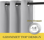 NICETOWN Blackout Silver Grey Doorway Curtain - Image 4