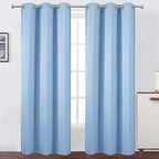 LEMOMO Sky Blue Thermal Blackout Curtains/42 x 95 Inch/Set of 2 Panels Room by Lemomo