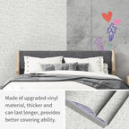 Grey Grasscloth Peel and Stick Wallpaper, Vintage Textured Contact Paper 15.75" - Image 9