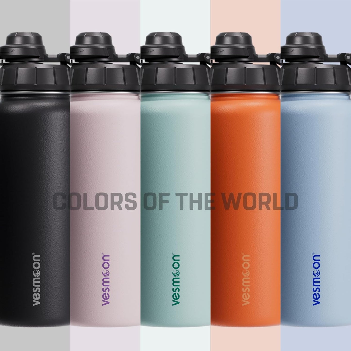 Vessence Tea Infuser Bottle - 24 Oz Insulated Loose Leaf & Fruit Infuser Bottle | Leak Proof with FlowSip Lid