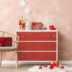 CHIHUT 15.7''x236'' Shiny Red Glitter Wallpaper Stick and Peel - Image 4
