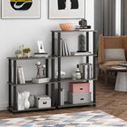 Furinno TURN-S-TUBE Storage Shelves, 3-Tier Book Shelf, Corner Shelf, Toolless - Image 2
