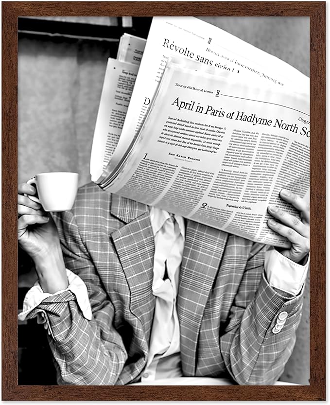 Poster Master Woman Reading Newspaper by PosterMaster