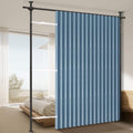 100% Blackout Room Divider Curtains Sets Blue 1 Panel W100 x L84in No Drill by AJAZZ