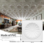 Art3dwallpanels Ceiling Tiles 12 Pack Drop Ceiling Tiles, 24 x 24 Inch High - Image 3