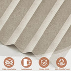 AJAZZ Blackout Accordion Door Curtain 98"x84" Cream White - Image 7