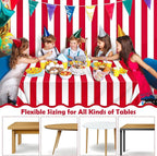 Kochorie 100 Ft x 54 Inch Red & White Striped Tablecloth Roll - Image 5