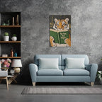 ALMLZL Funny Tiger Reading Book Wall Art Motivational Animal Reading Canvas - Image 7