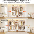 ONBRILL H3 Plus Expandable Wall Mounted Closet System, 5.7FT-8.2FT Closet - Image 4