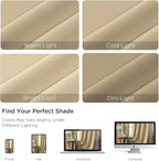 CUCRAF Beige Blackout Curtains 84 inch Length 2 Panels Set, Rod Pocket Room - Image 4
