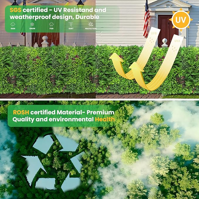 Artificial Grass Wall Panels for Indoor Outdoor, 3D Boxwood Panels - Image 7