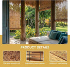 Outdoor Reed Roller Blinds, Patio Reed Blinds, Roman Roller Blinds, Porch - Image 4